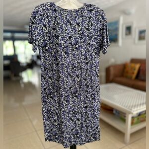 BCBGeneration Blue Puff Sleeve Mini Dress